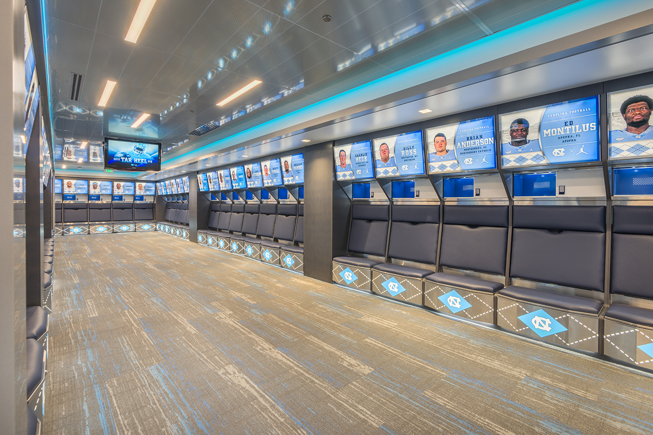 UNC Football Locker Room